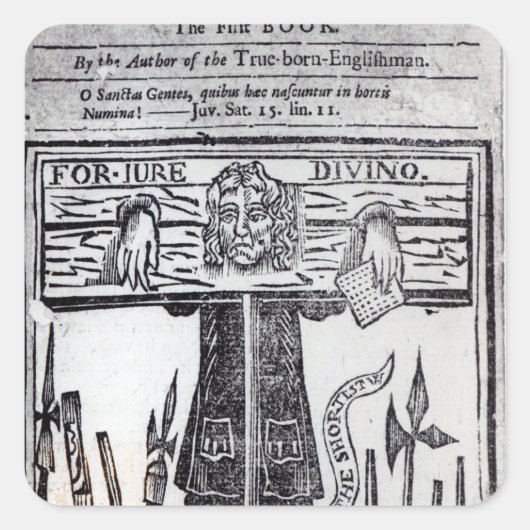 Titelseite des ersten Buches von "Jure" Quadratischer Aufkleber (Vorderseite)