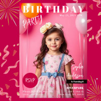 Titelseite des Geburtstagsparty Magazine