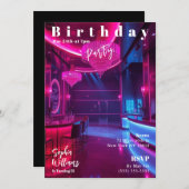 Titelseite des Geburtstagsparty Magazine Einladung (Vorne/Hinten)