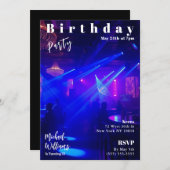 Titelseite des Geburtstagsparty Magazine Einladung (Vorne/Hinten)