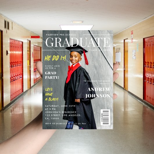 Titelseite des Kindergarten Pre-School Abschluss M Einladung