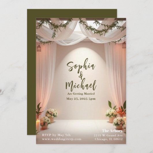 Titelseite des Magazins für Hochzeiten Einladung (Vorne/Hinten)