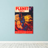 Titelseite des Magazins Planet Stories Leinwanddruck (Insitu (Holzboden))