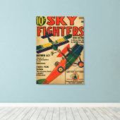 Titelseite des Magazins Sky Fighters Leinwanddruck (Insitu (Holzboden))