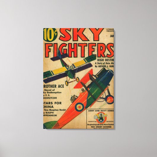 Titelseite des Magazins Sky Fighters Leinwanddruck (Vorderseite)