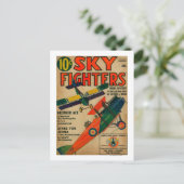 Titelseite des Magazins Sky Fighters Postkarte (Stehend Vorderseite)