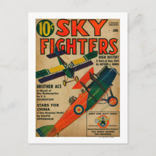 Titelseite des Magazins Sky Fighters Postkarte