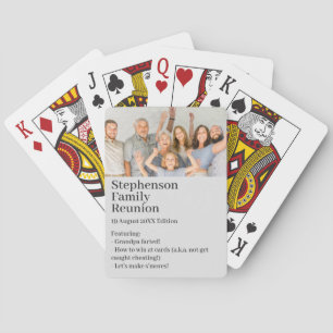 Titelseite des Magazins zum Familientreffen von Mo Spielkarten