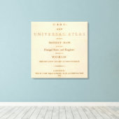 Titelseite des neuen universellen Atlas Leinwanddruck (Insitu (Holzboden))