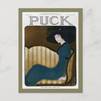 Titelseite des Puck Magazine 1911 Postkarte