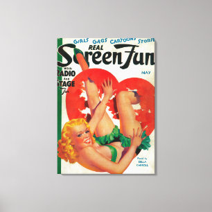 Titelseite des Real Screen Fun Magazine 2 Leinwanddruck