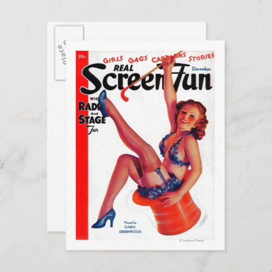 Titelseite des Real Screen Fun Magazine 2 Postkarte (Vorne/Hinten)