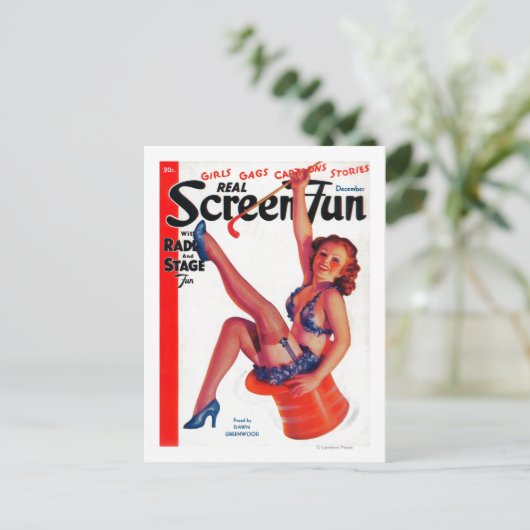Titelseite des Real Screen Fun Magazine 2 Postkarte (Stehend Vorderseite)