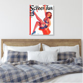 Titelseite des Real Screen Fun Magazine 3 Leinwanddruck (Insitu (Schlafzimmer))