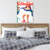 Titelseite des Real Screen Fun Magazine Leinwanddruck (Insitu (Schlafzimmer))