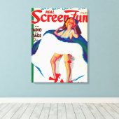 Titelseite des Real Screen Fun Magazine Leinwanddruck (Insitu (Holzboden))