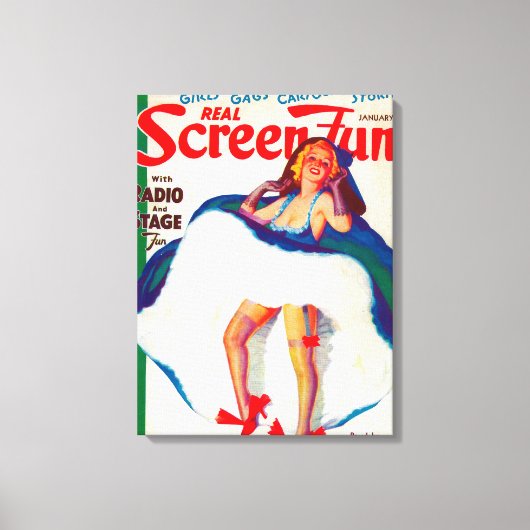 Titelseite des Real Screen Fun Magazine Leinwanddruck (Vorderseite)