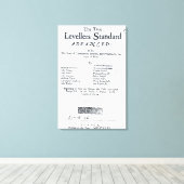 Titelseite des Standards der wahren Levelers Leinwanddruck (Insitu (Holzboden))