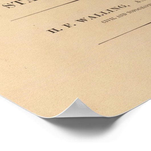 Titelseite eines topographischen Atlas Poster (Ecke)