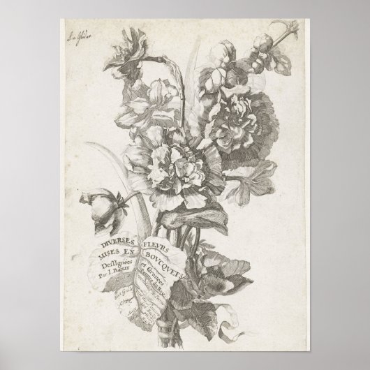 Titelseite mit einem Bouquet von Peonies Poster (Vorne)