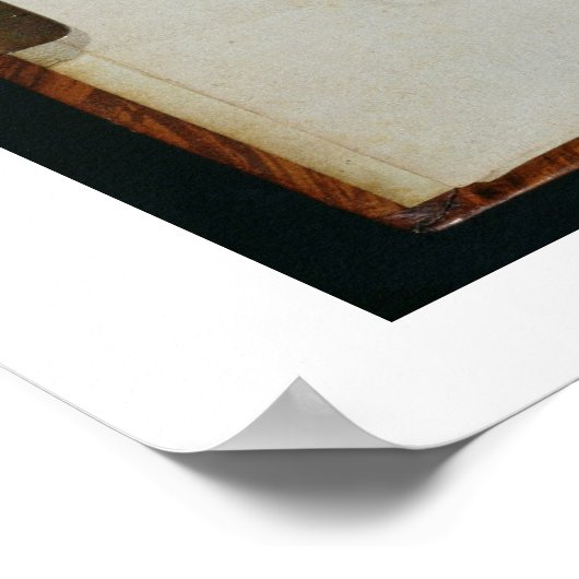 Titelseite und Porträtfrontispiz des Autors Poster (Ecke)