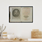 Titelseite und Porträtfrontispiz des Autors Poster (Küche)