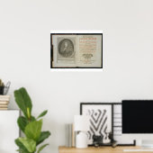Titelseite und Porträtfrontispiz des Autors Poster (Heimbüro)