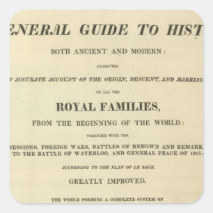 Titelseite Vollständige genetische, historische Quadratischer Aufkleber