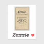 Titelseite von Demian (1919) Aufkleber (Blatt)