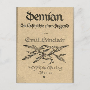 Titelseite von Demian (1919) Postkarte