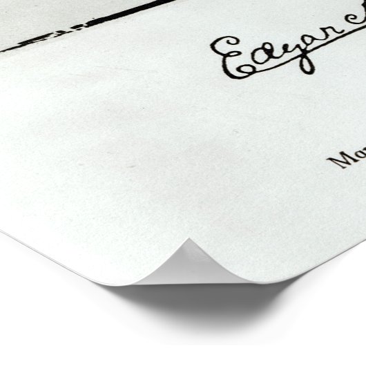 Titelseite von 'Les Poemes' von Edgar Allan Poe Poster (Ecke)