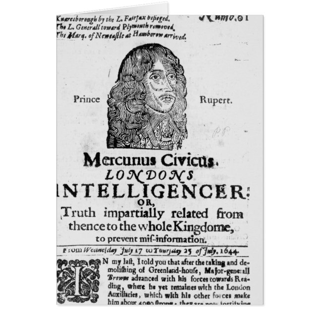 Titelseite von 'Mercurius Civicus (Vorne)