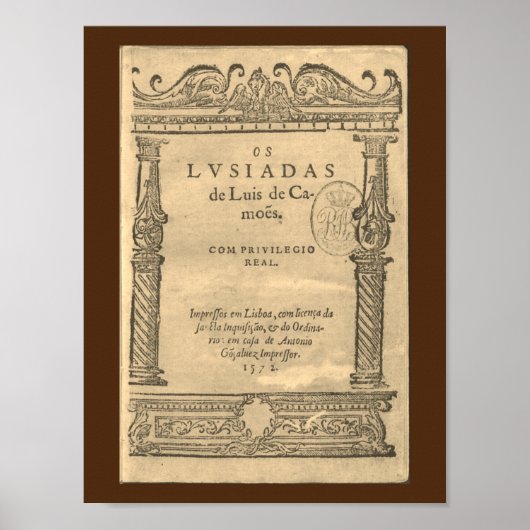 Titelseite von Os Lusíadas - 1572 Poster (Vorne)