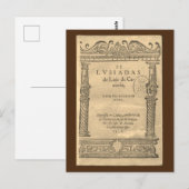 Titelseite von Os Lusíadas - 1572 Postkarte (Vorne/Hinten)