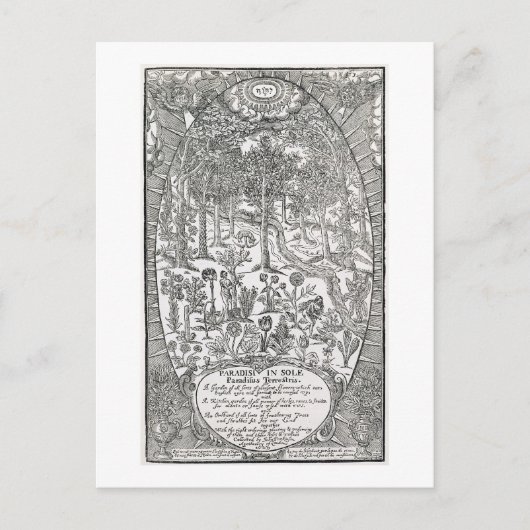 Titelseite von "Paradisi Sole; Paradisus Terrestre Postkarte (Vorderseite)
