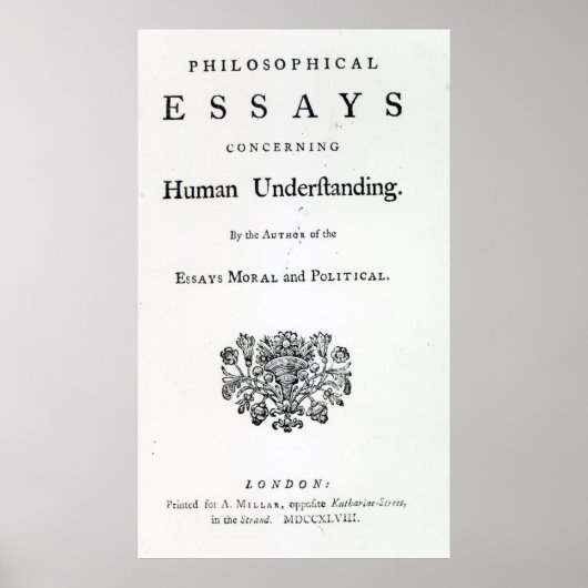 Titelseite von "Philosophischen Essays Poster (Vorne)