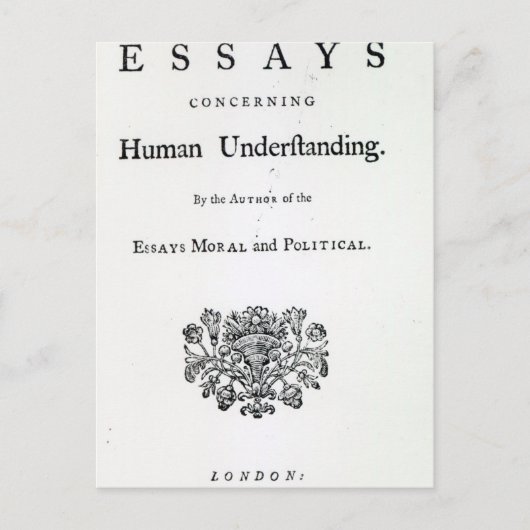 Titelseite von "Philosophischen Essays Postkarte (Vorderseite)