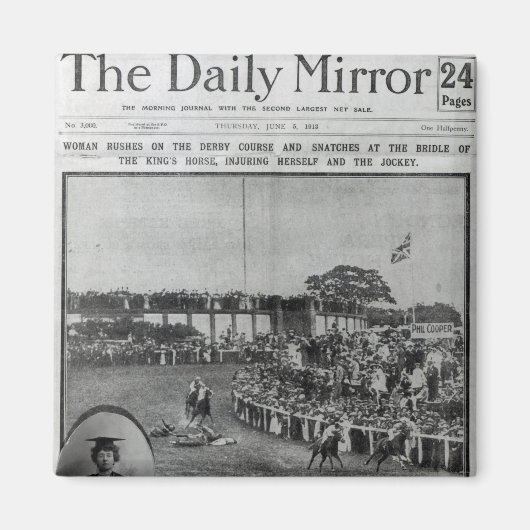 Titelseite von "The Daily Mirror" Magnet (Vorne)