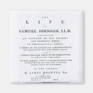 Titelseite von "The Life of Samuel Johnson" Magnet