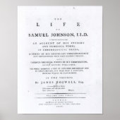 Titelseite von "The Life of Samuel Johnson" Poster (Vorne)