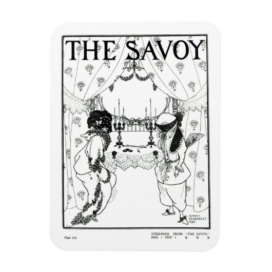 Titelseite von "The Savoy" Nr. 1 und 2, 1896 (bele Magnet (Vertikal)
