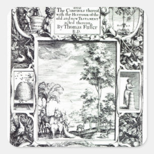 Titelseite zu "Ein Pisgah-Anblick Palästinas" Quadratischer Aufkleber