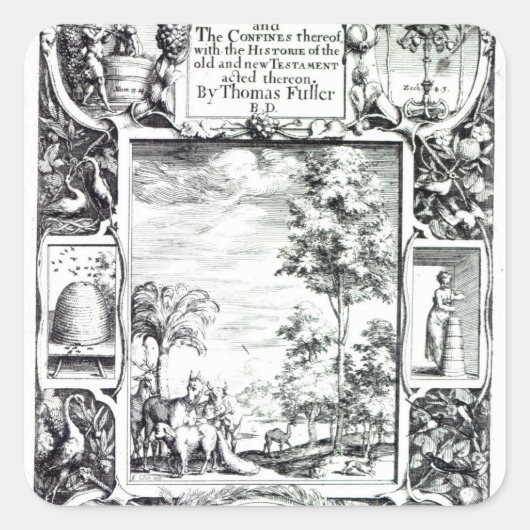 Titelseite zu "Ein Pisgah-Anblick Palästinas" Quadratischer Aufkleber (Vorderseite)