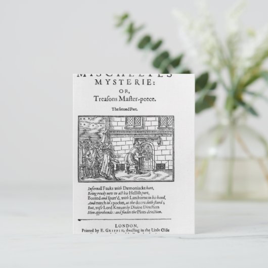 Titelseite zu "Mischeefes Mysterie oder Treaserie Postkarte (Stehend Vorderseite)