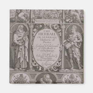 Titelseite zur zweiten Auflage von "The Herball" Magnet