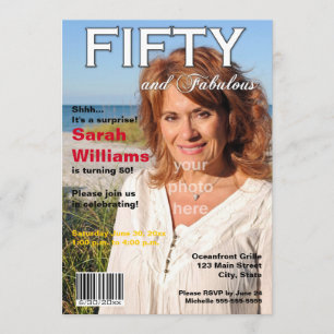 Titelseiten-50. Geburtstags-Party Einladung