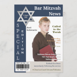 Titelseiten-Art-Bar Mitzvah Einladung