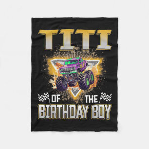Titi des Geburtstagsjungen-Monstertruck-Geburtstag Fleecedecke