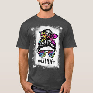 Titi Life Blached TitiLife Gefärbte Krawatte Leopa T-Shirt
