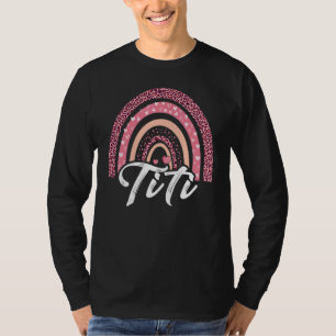 Titi Mütter Tag der besten Titi je Regenbogen T-Shirt